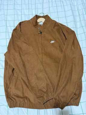Nike Brown Corduroy Zip-Front Shirt Jacket